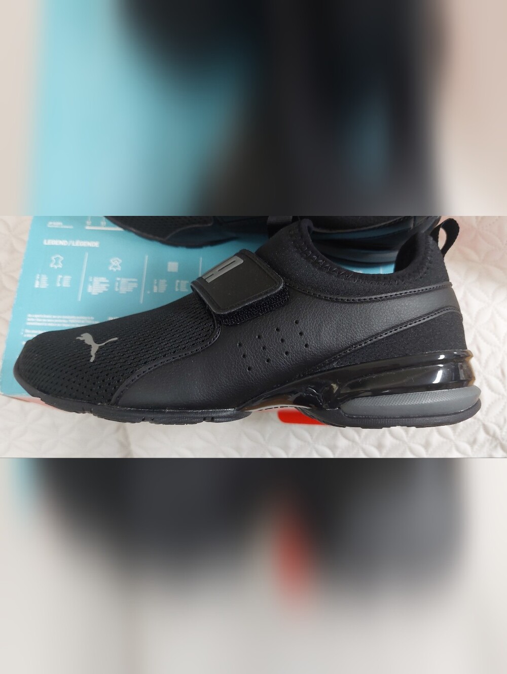 PUMA SoftFoam Black Slip-On Athletic Shoes JUNIOR - Picture 4 of 9